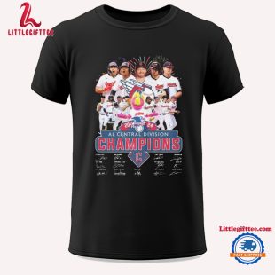 Cleveland Guardians AL Central Division Champions Signatures Unisex T Shirt tstuon.jpg