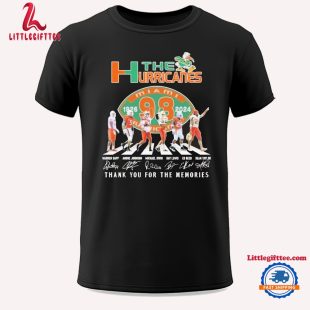 The Miami Hurricanes 98 Years 1926 2024 Thank You For The Memories Abbey Road Signatures Unisex T Shirt kskomk.jpg