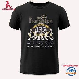 The Notre Dame Fighting Irish Thank You For The Memories Signatures Abbey Road 2024 Unisex T Shirt ct126i.jpg