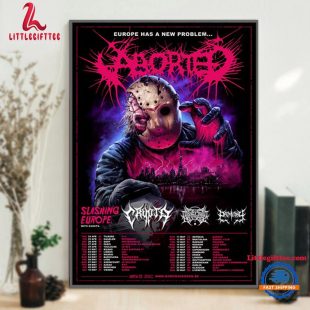 Aborted Band Europe Tour 2025 Wall Art Poster Canvas