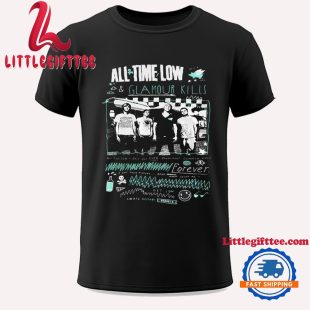 All Time Low X Glamour Kills Throwback Band T Shirt