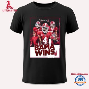 Bama Wins Alabama Crimson Tide 41 34 Georgia Bulldogs Alabama Survives In Tuscaloosa Poster Unisex T Shirt