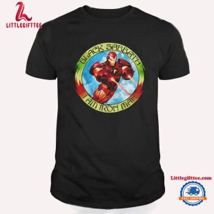 Black Sabbath I Am Iron Man Circle Design T Shirt