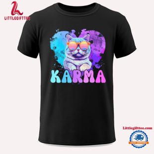 Cat Lover Heart Shape Karma Unisex T Shirt