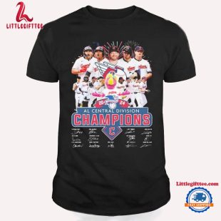 Cleveland Guardians AL Central Division Champions 2024 Signatures Unisex T Shirt