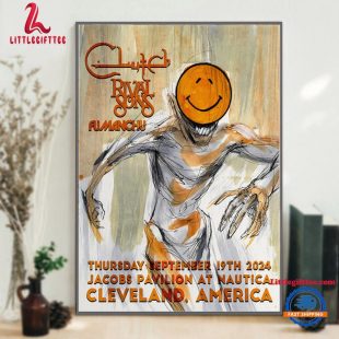 Clutch Rival Songs Fu Manchu September 19 2024 At Cleveland US Tour Wall Art Poster Canvas