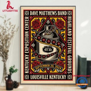 Dave Matthews Band September 20 2024 Live At Kentucky Expo Center, Louisville, KY Wall Decor Poster Canvas