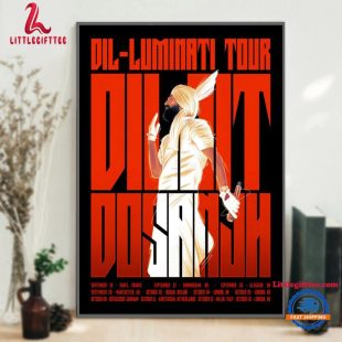 Diljit Dosanjh Dil-Luminati European Tour 2024 Wall Decor Poster Canvas