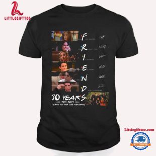 Friends 30 Years Thank You For The Memories Signature Art Print T Shirt