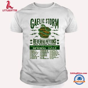 Gaelic Storm Roll Out The Barrel Tour Spring 2025 T Shirt