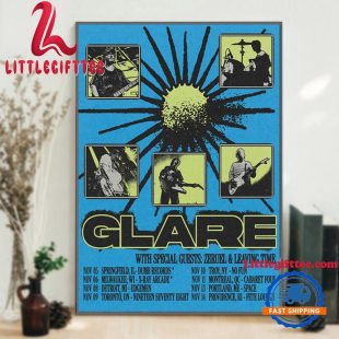 Glare With Special Guests Zeruel And Leaving Time Tour 2024 Wall Decor Poster Canvas