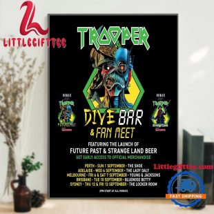 Iron Maiden The Trooper Dive Bar Is Coming Your Way Wall Decor Poster Canvas