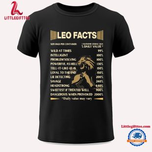 Leo Zodiac T-shirt 1 Awesome Zodiac Sign Facts Unisex T Shirt