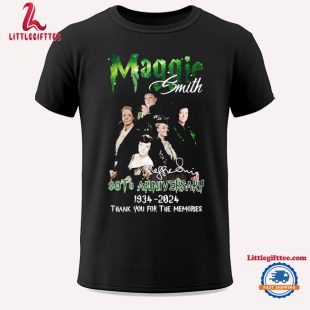 Maggie Smith 90th Anniversary 1934-2024 Thank You For The Memories Signature Unisex T Shirt