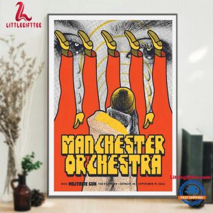 Manchester Orchestra September 19 2024 Live At The Fillmore, Detroit MI Wall Decor Poster Canvas