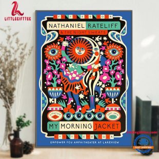 My Morning Jacket x Nathaniel Rateliff September 24 2024 Syracuse NY Gig Wall Decor Poster Canvas