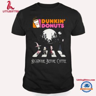 Nightmare Before Coffee Horror Movies Halloween T Shirt