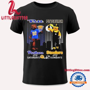 Pitt Panthers On Saturdays 2024 Pittsburgh Steelers On Sundays Unisex T Shirt