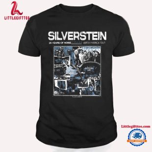 Silverstein Band US And Canada 25th Years Of Noise North America Tour 2025 T Shirt