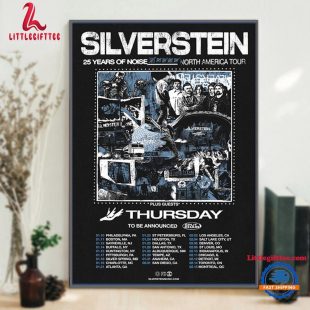 Silverstein Band US And Canada 25th Years Of Noise North America Tour 2025 Wall Decor Poster Canvas