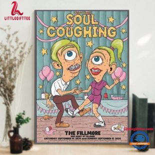 Soul Coughing September 15 2024 The Fillmore in San Francisco, CA Tour WAll Decor Poster Canvas