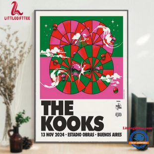 THE KOOKS Nov 13 2024 Live At Estadio Obras, Buenos Aires, AR Wall Art Poster Canvas