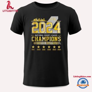 2024 Penrith Panthers National Rugby League Champions Back To Back To Back To Back Unisex T Shirt