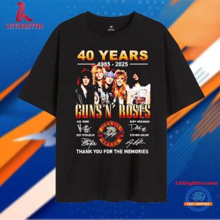 40 Years 1985-2025 Guns N’ Roses Thank You For The Memories Unisex T Shirt