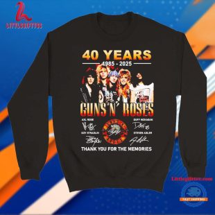 40 Years 1985-2025 Guns N’ Roses Thank You For The Memories Unisex T Shirt