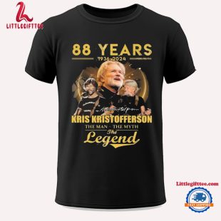 88 Years 1936-2024 Kris Kristofferson The Man The Myth The Legend Signature Unisex T Shirt