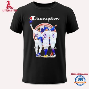 Champion New York Mets Baseball Alonso Lindor And Nimmo Signatures Unisex T Shirt