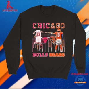 Chicago Bulls Michael Jordan Chicago Bears Caleb Williams Proud City Signatures Unisex T Shirt