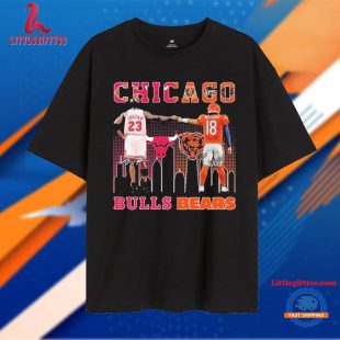 Chicago Bulls Michael Jordan Chicago Bears Caleb Williams Proud City Signatures Unisex T Shirt