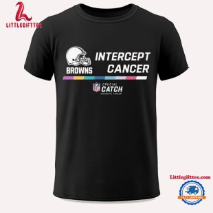 Cleveland Browns 2024 NFL Intercept Cancer Crucial Catch Unisex T Shirt