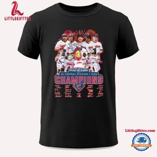 Cleveland Guardians Postseason 2024 AL Central Division ALDS Champions Signatures Unisex T Shirt