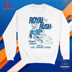 Cougar Canyon Football Royal Rush Every Fall Lavell Edwards Stadium Mascot Unisex T Shirt