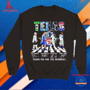 Dallas Stars Mike Modano x Dallas Mavericks Dirk Nowitzki x Texas Rangers Nolan Ryan x Dallas Cowboys Emmitt Smith Unisex T Shirt