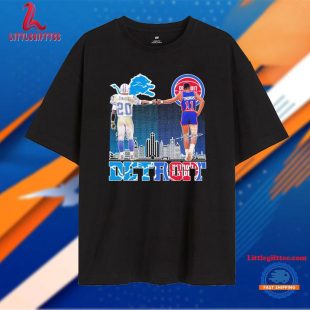 Detroit Lions Barry Sanders And Detroit Pistons Isiah Thomas Detroit City Unisex T Shirt