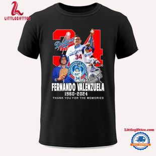 Dodgers Fernando Valenzuela 1960-2024 Thank You For The Memories T Shirt