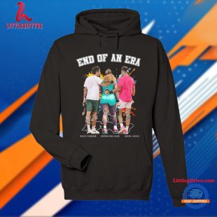 End Of An Era Roger Federer Serena Williams And Rafael Nadal T Shirt