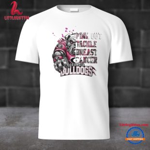 Georgia Bulldogs Pink Out Tackle Breast Cancer 2024 Unisex T Shirt