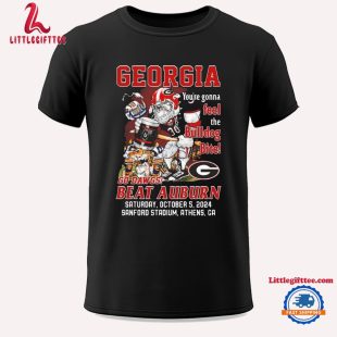 Georgia Bulldogs You’re Gonna Feel The Bulldog Bite Dawgs Beat Auburn Unisex T Shirt