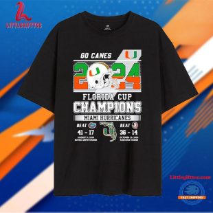 Go Canes 2024 Florida Cup Champions Miami Hurricanes Unisex T Shirt