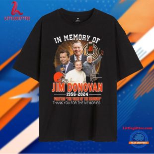 In Memory Of Jim Donovan 1956-2024 Forever The Voice Of The Cleveland Browns Unisex T Shirt