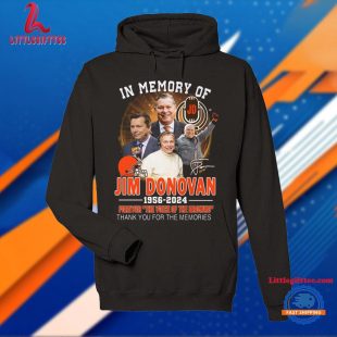 In Memory Of Jim Donovan 1956-2024 Forever The Voice Of The Cleveland Browns Unisex T Shirt