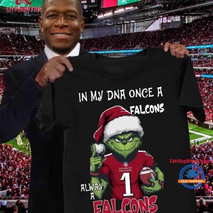 In My DNA Once Always A Atlanta Falcons Grinch Football Christmas New T Shirt