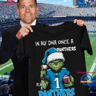 In My DNA Once Always A Carolina Panthers Grinch Football Christmas New T Shirt