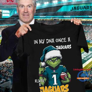 In My DNA Once Always A Jacksonville Jaguars Grinch Football Christmas New T Shirt