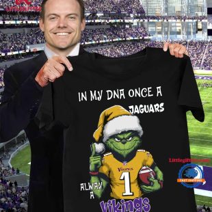 In My DNA Once Always A Minnesota Vikings Grinch Football Christmas New T Shirt