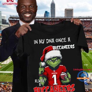 In My DNA Once Always A Tampa Bay Buccaneers Grinch Football Christmas New T Shirt